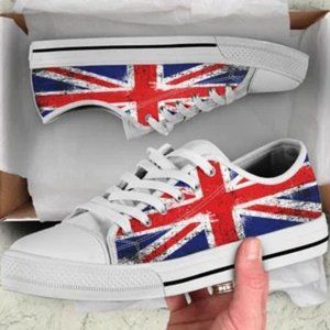 British Flag Sneakers - Men's - Size 10